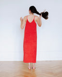 Josie Terry Towelling Dress Red