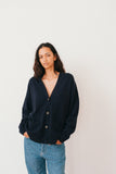Chou Wool Cashmere Cardigan Navy