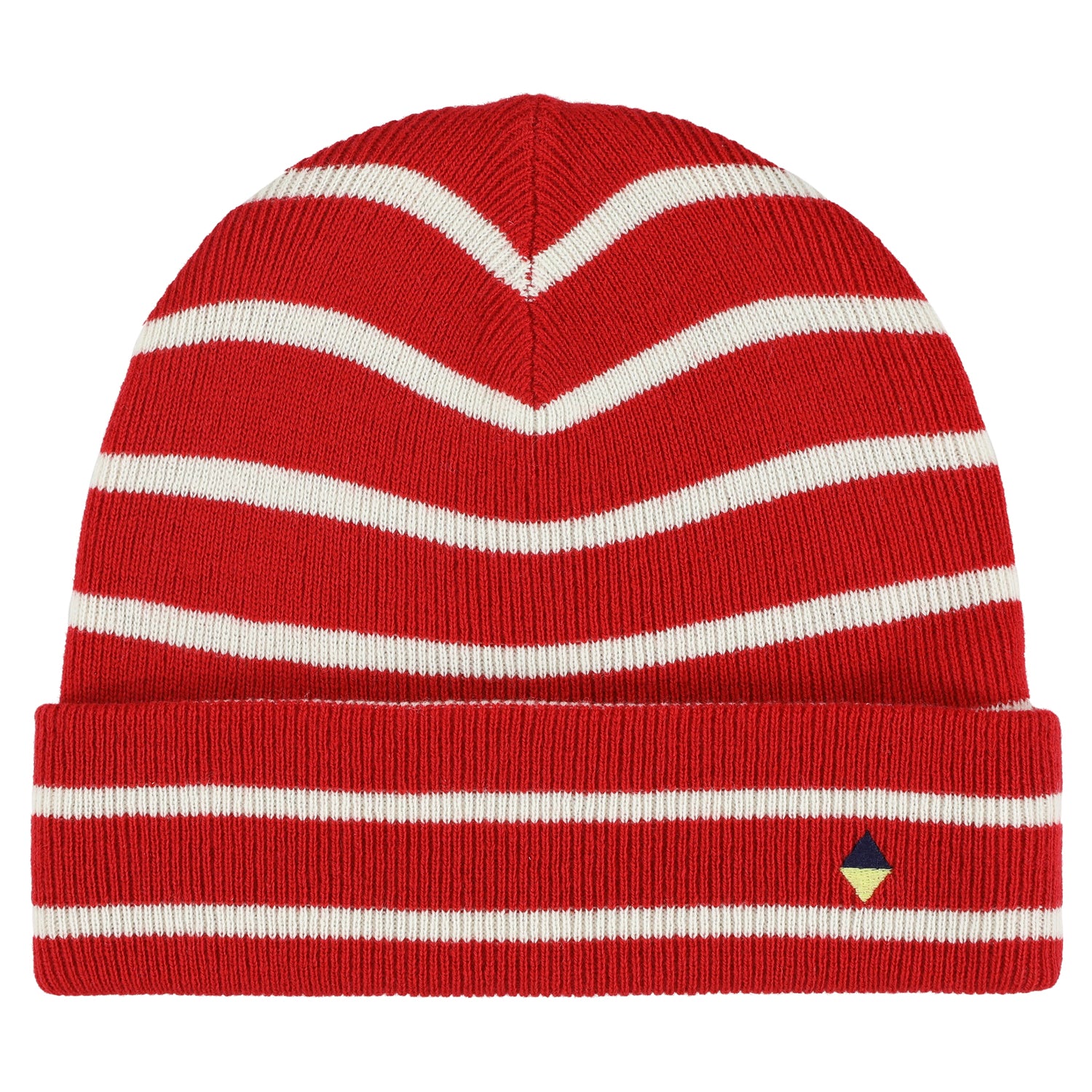 Beanie Stripe Wool Cashmere Red