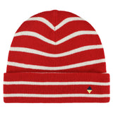 Beanie Stripe Wool Cashmere Red