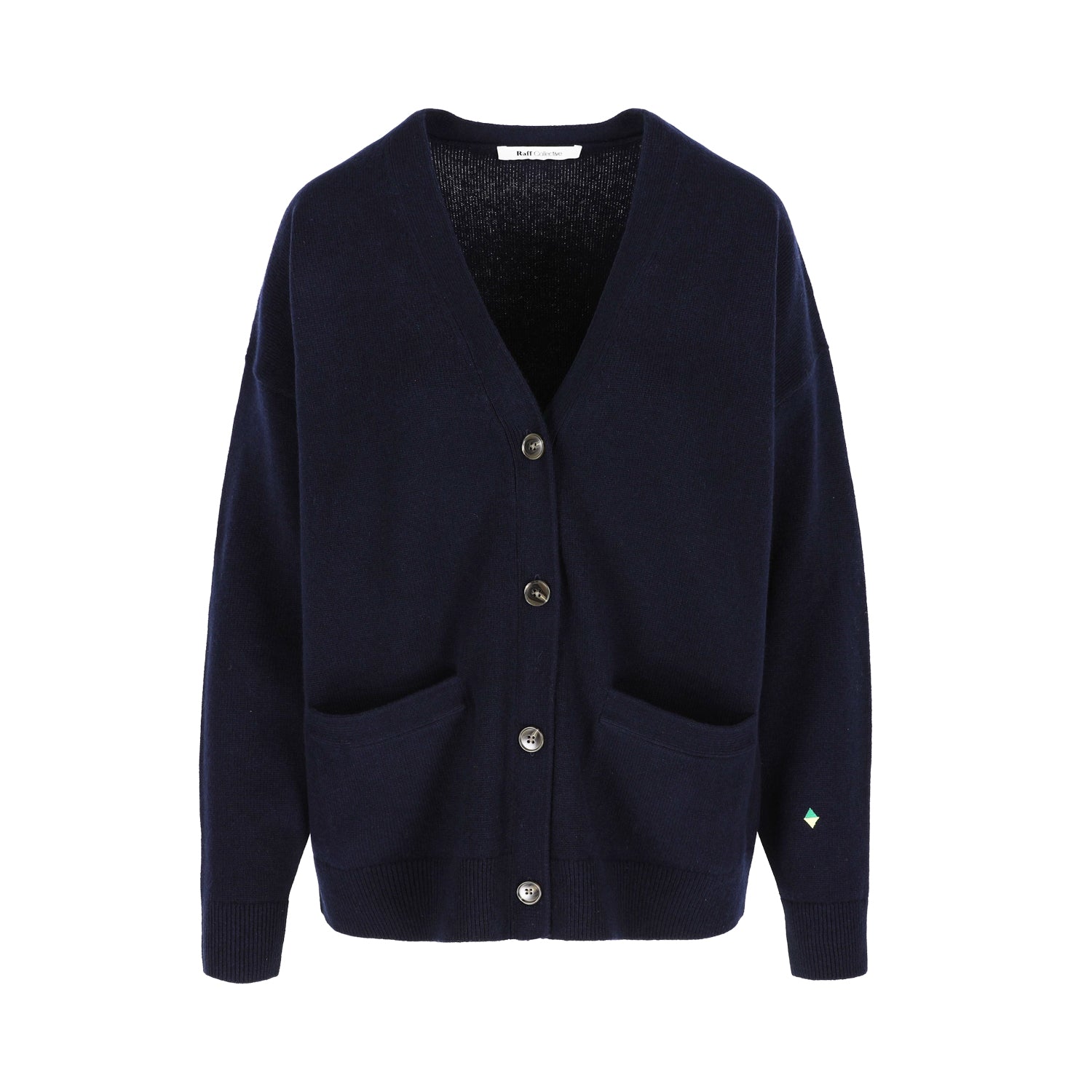 Chou Wool Cashmere Cardigan Navy