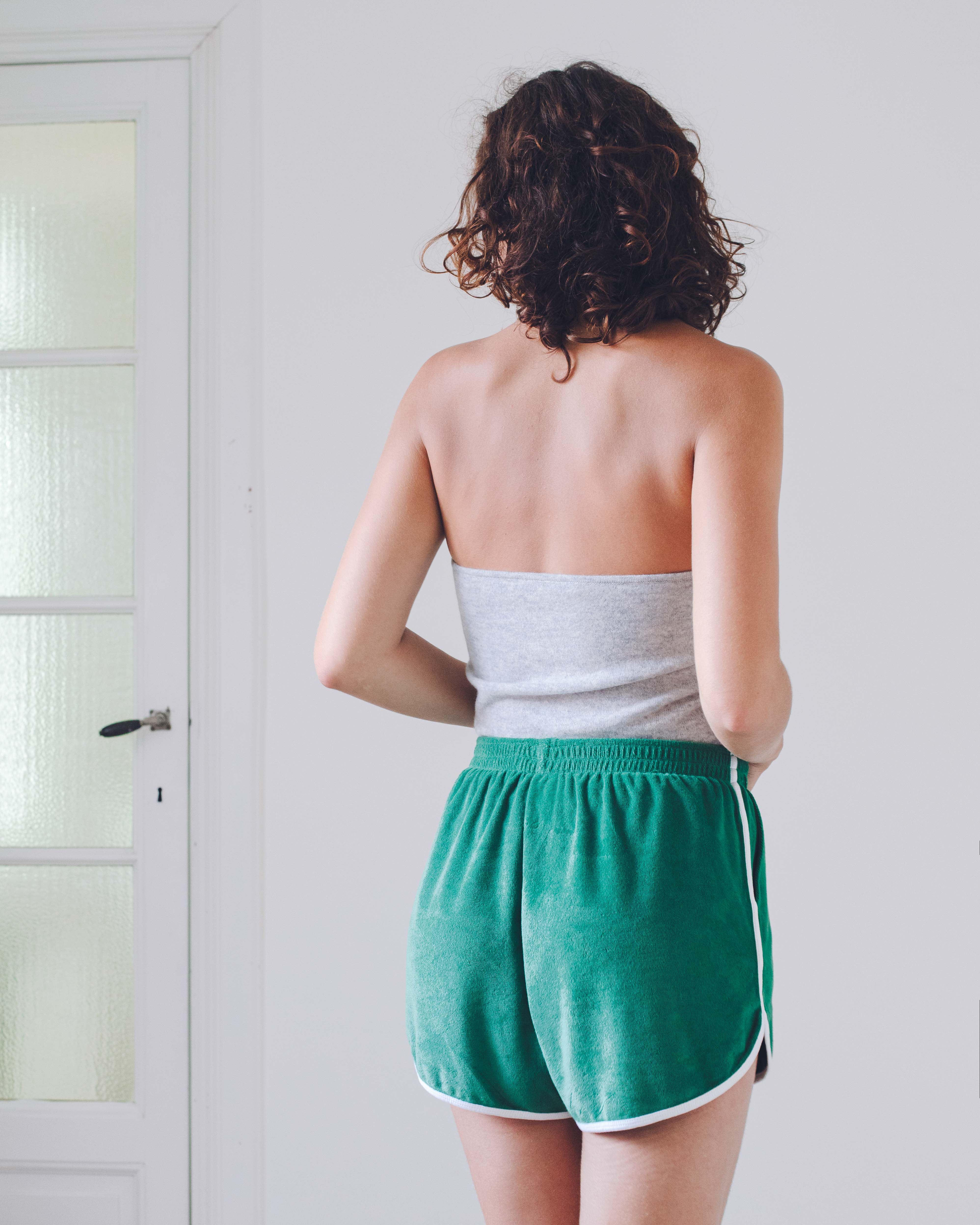 Jodoca Terry Towelling Short Green