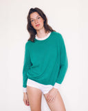 Annie Cashmere Crewneck Emerald