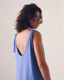 Jojo Cotton Gauze Dress Blue