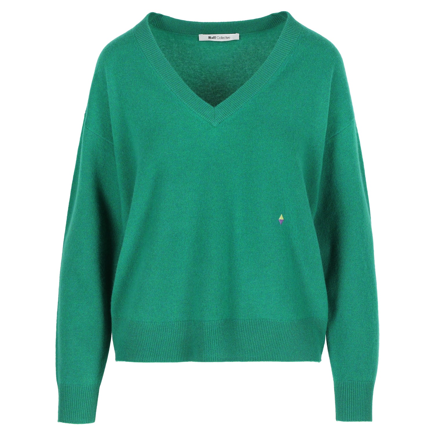 Rio Cashmere V-neck Emerald