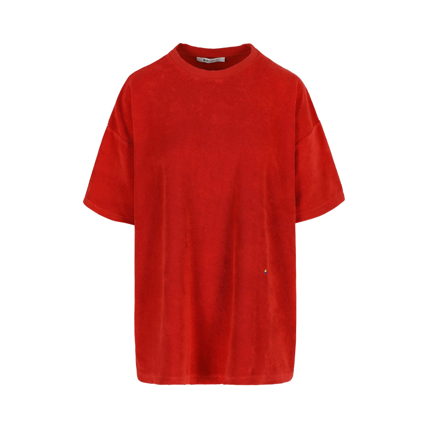 Jean Terry Towelling Oversized T-shirt Red