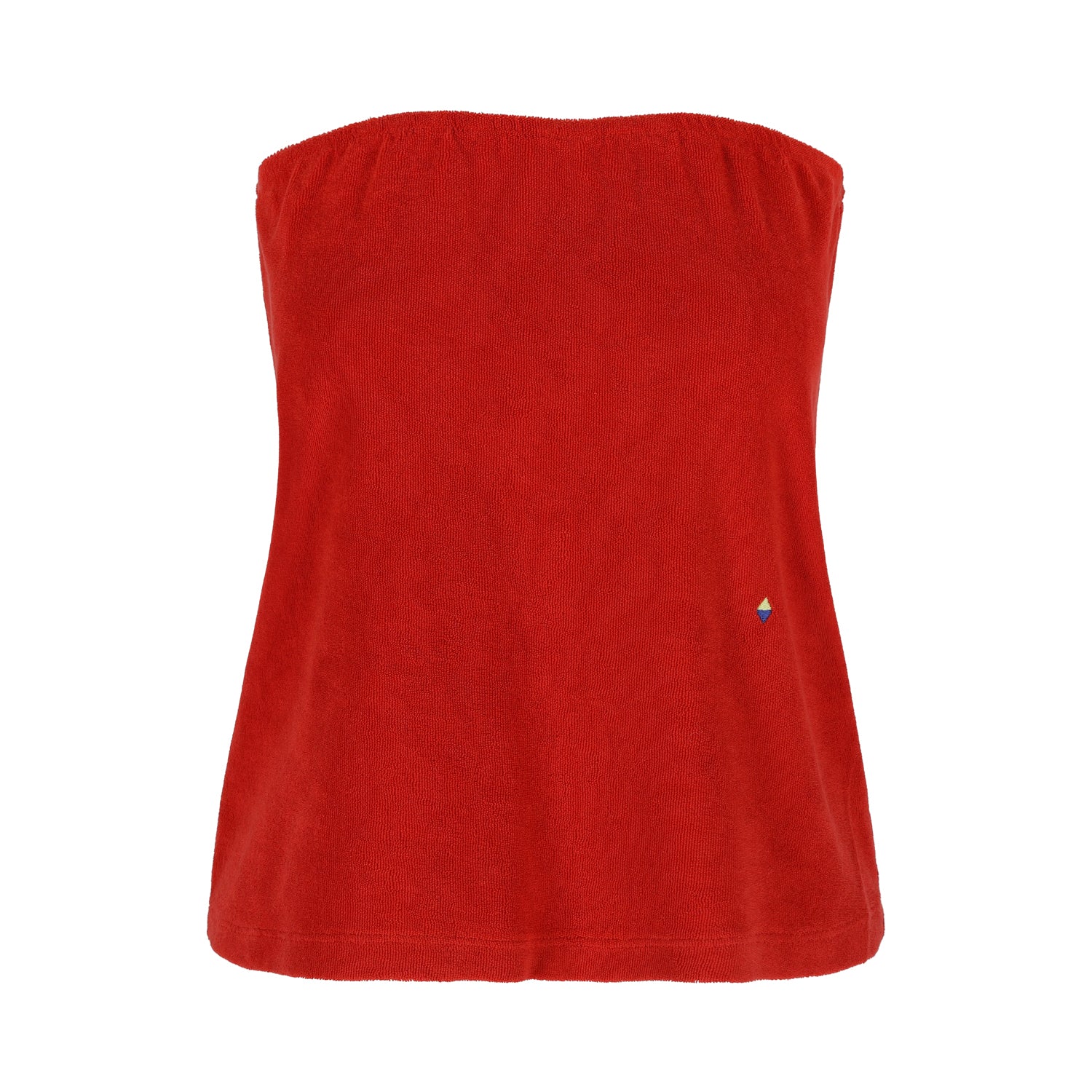 Marie Terry Towelling Top Red