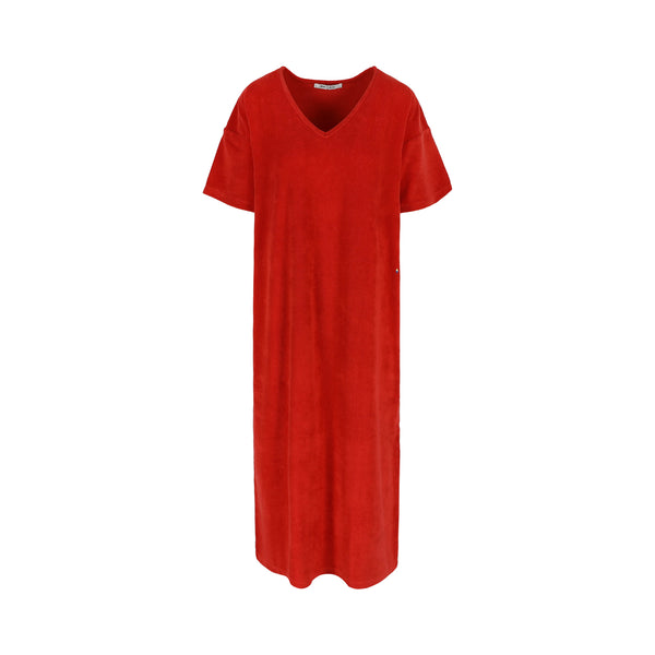 Vivi Terry Towelling Dress Red Raff Collective — free download