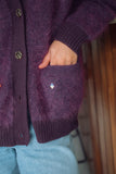 Lucie Wool Mohair Cardigan Purple