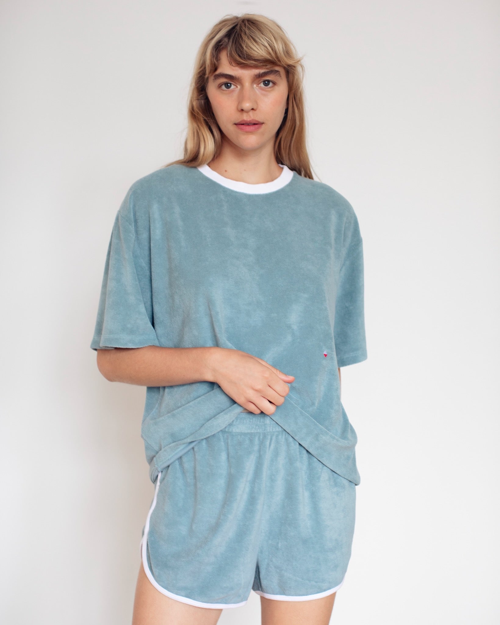 Belle Terry Towelling T-shirt Oyster