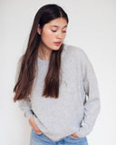 Elise Cashmere Crewneck  Grey