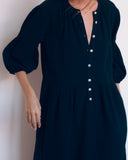 Nath Cotton Gause Dress Navy