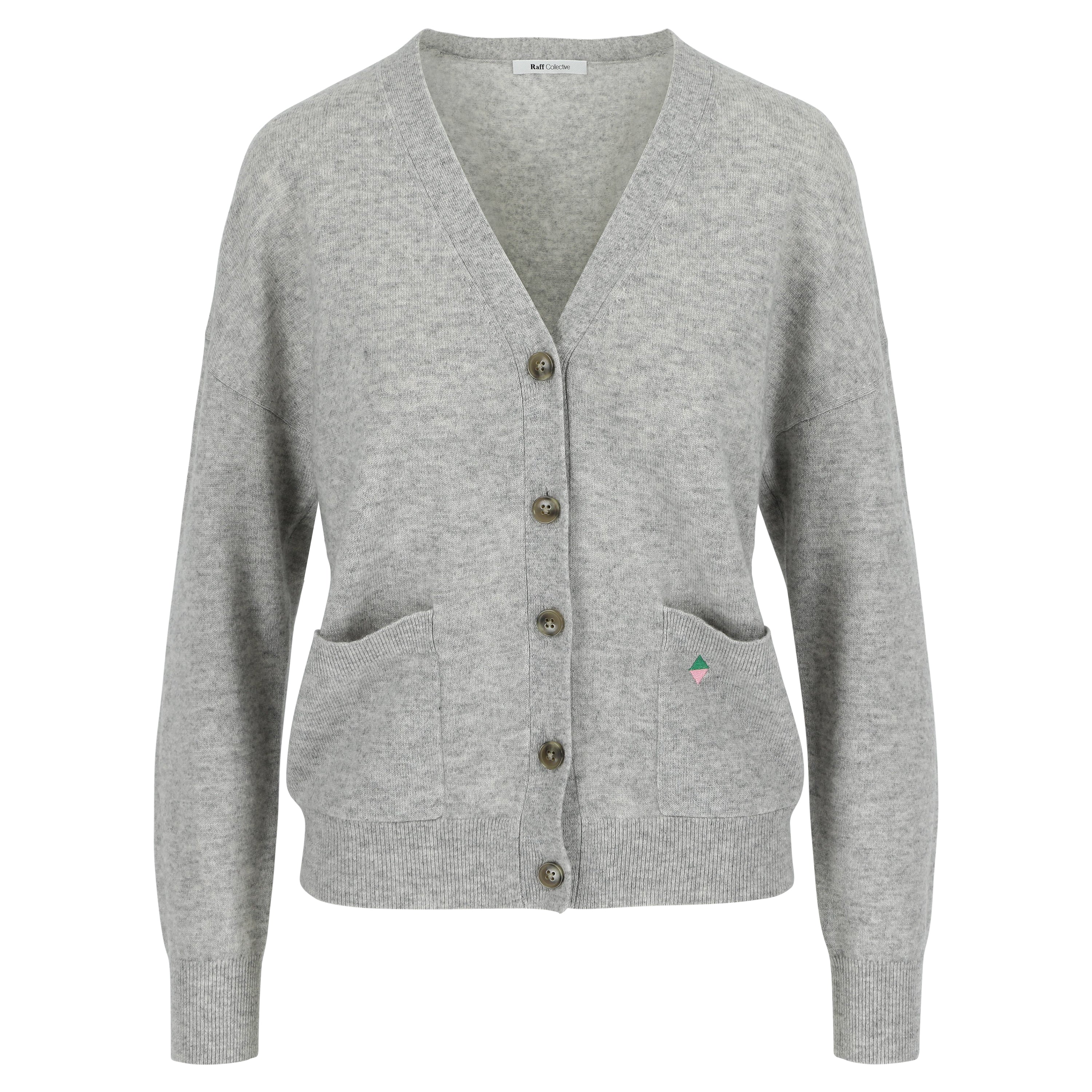 Minou Uni Cashmere Wool Cardigan Flanelle