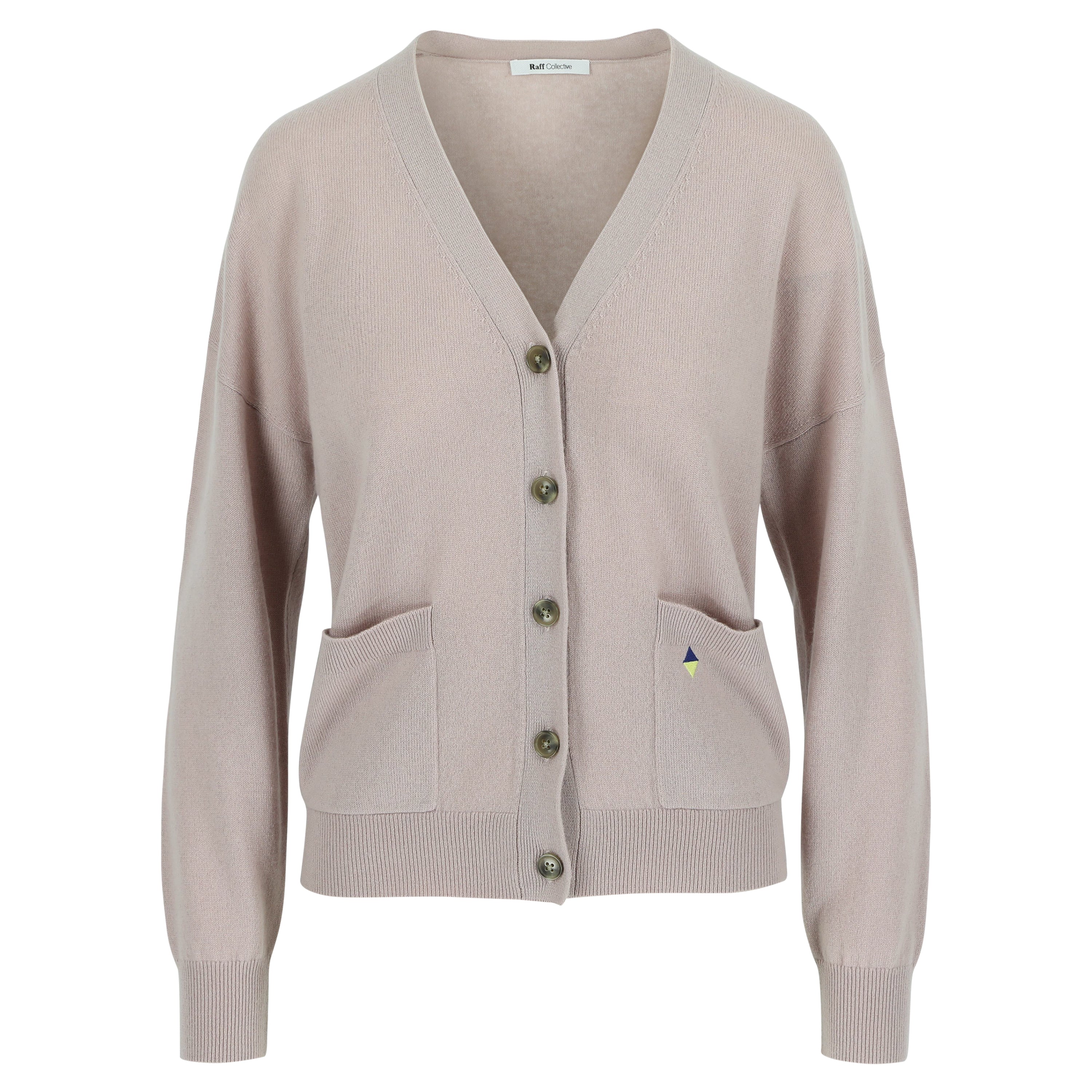 Minou Uni Cashmere Wool Cardigan Powder