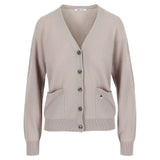 Minou Uni Cashmere Wool Cardigan Powder