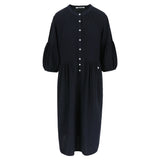 Nath Cotton Gause Dress Navy