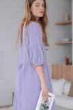 Vero Cotton Gause Dress Violette