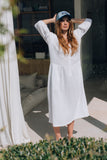 Nath Cotton Gause Dress White