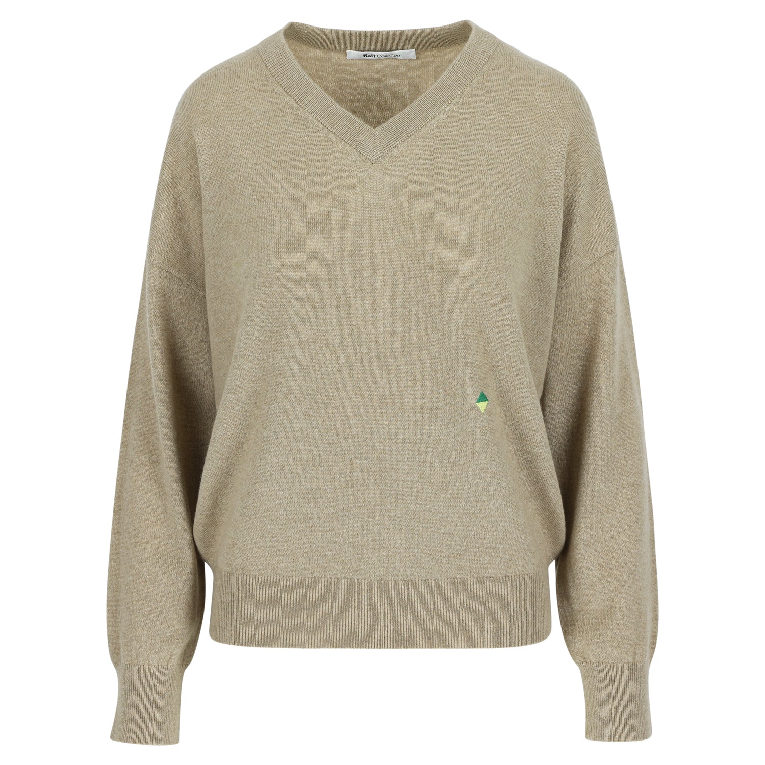 Vee Cashmere V-neck Sweater Camel