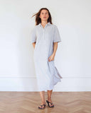 Polly Polo Dress Terry Towelling Grey Melange