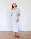 Polly Polo Dress Terry Towelling Grey Melange