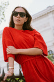 T Dress Terry Towelling Red