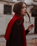 Scarf  Cashmere  Red