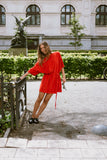 T Dress Terry Towelling Red