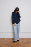 Isa Cashmere Wool Crewneck Navy