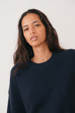 Boyfriend Wool Cashmere Crewneck Navy