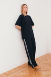 Jane Cashmere Wool T-shirt Navy