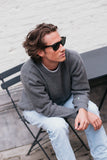 Boyfriend Wool Cashmere Crewneck Grey