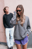 Boyfriend Wool Cashmere Crewneck Grey