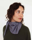 Triangle Stripe Cashmere Navy