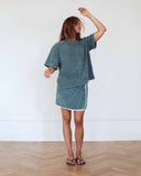 Wrap Skirt Terry Towelling Kaki