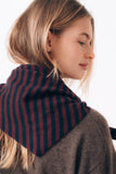 Big Triangle Stripe Burgundy
