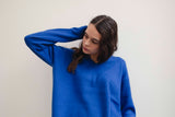 Vera Wool Cashmere V-Neck Blue