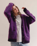 Lucie Wool Mohair Cardigan Purple