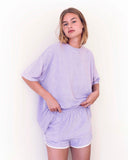 Jean Terry Towelling Oversized T-shirt Lila