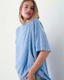 Jean Terry Towelling Oversized T-shirt Sky