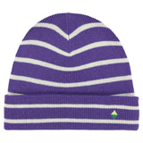 Beanie Stripe Wool Cashmere Purple