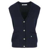 Roman Cashmere Wool Cardigan Navy