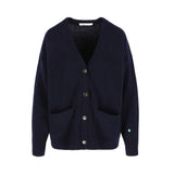 Chou Wool Cashmere Cardigan Navy