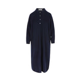 Paul Wool Cashmere Polo Dress Navy
