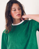 Belle Terry Towelling T-shirt Green