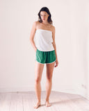 Marie Terry Towelling Top White