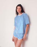 Belle Terry Towelling T-shirt Sky