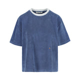 Belle Terry Towelling T-shirt Blue