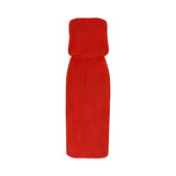 Lulu Terry Towelling Dress Red