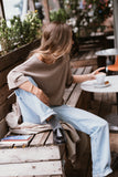 Fee Knitted Top Cotton Cashmere Camel
